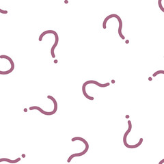 Obraz premium Seamless pattern with purple question mark