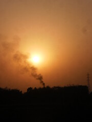 Air pollution from Factory Smoke 