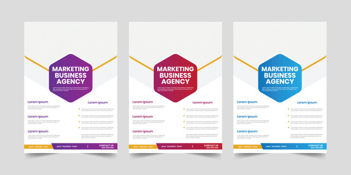 Marketing one-page a4 flyer layout, corporate simple publication sheet, new advertising information service