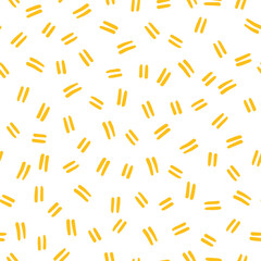 Seamless pattern with yellow tiny couple lines - obrazy, fototapety, plakaty