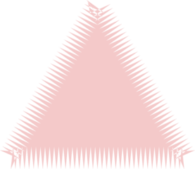 Abstract triangle with rays for decoration.