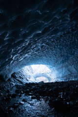 Eiskapelle ice cave in Berchtesgaden National Park in winter, Bavaria, Germany - 598368545