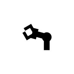 Robot arm icon isolated on white background