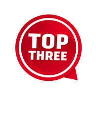 Top 3 badge bubble icon. Banner template design. flat Vector illustration.