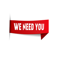 We need you concept vector icon design. Banner template. Web element.