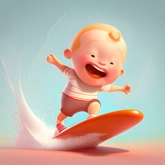 Credible_Surfing_volumetric_lighting_smiling_sport_happy