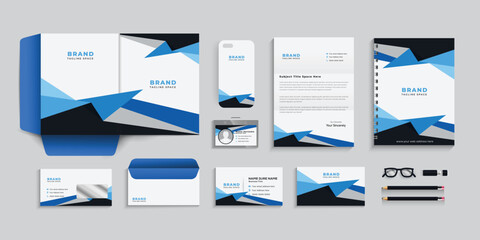 Business stationery set, Corporate identity template vector. 
