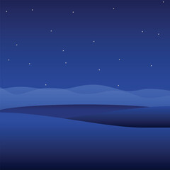 Obraz na płótnie Canvas winter night landscape background image vectr file.