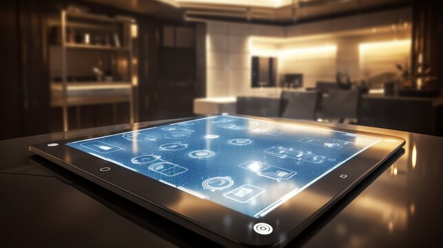 smart home or home automation control panel, generative ai