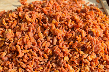 Close-Up View of Dried Apricots in Pakistan