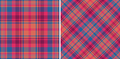Tartan check seamless. Texture fabric vector. Textile background plaid pattern.