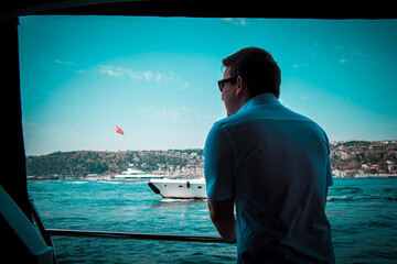 person watching the sea