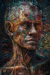 Humanoid Man Robot ,Generative, AI, Illustraion