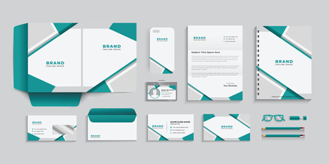 	
Corporate identity template set. Business stationery template vector.