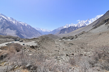 Vast Landscape of Karakoram Range Near Passu Glacier