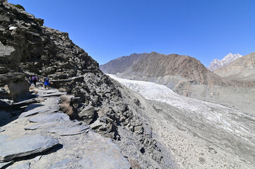 Passu Glacier, Natural Landmark Near Passu Village in Northern Pakistan