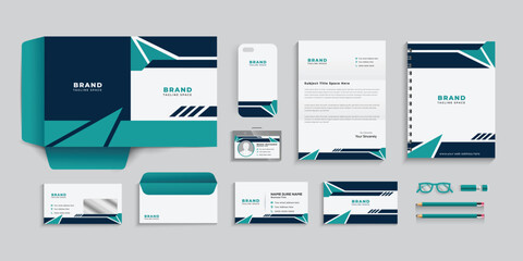 	
Corporate identity template set. Business stationery template vector.