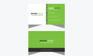 Professional and Modern Business Card Design Template Double - Sided Horizontal Name Card Simple and Minimal visiting Card Vector illustration Business Card
