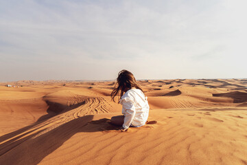 Fototapeta na wymiar The Empty Quarter, or Rub al Khali - The world's largest sand deser in Dubai.