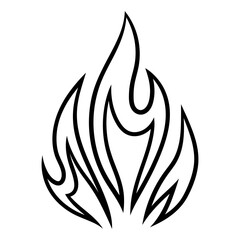Illustration of stylized fire. Decorative element for design. Generative AI