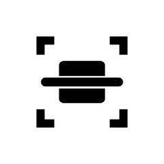 Scan silhouette icon. Data scan. Vector.