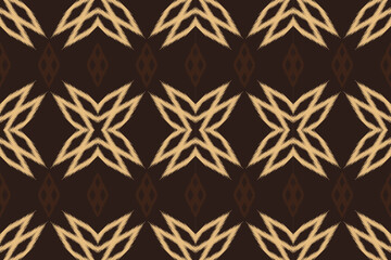 Ethnic Ikat fabric pattern geometric style.African Ikat embroidery Ethnic oriental pattern brown background. Abstract,vector,illustration.For texture,clothing,scraf,decoration,carpet.