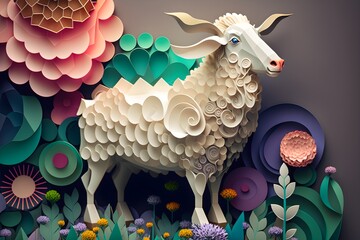 3d goat illustration