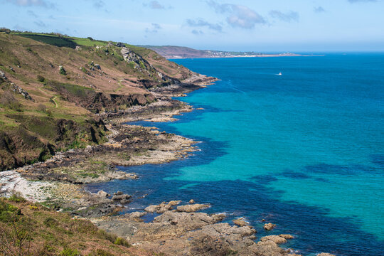 The cliffs of Gréville Hague in the Cotentin in Normandy. These cliffs inspired the painter Millet