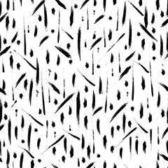 Abstract pattern, black and white. Seamless floral pattern-252.