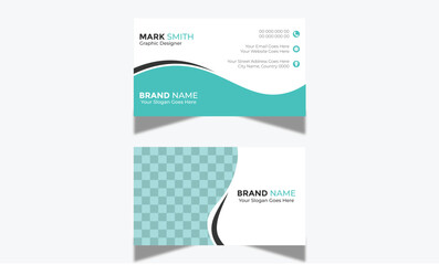 Creative Business and Modern Card Design Template Double - Sided Horizontal Name Card Simple and Professional visiting Card
