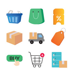 icon set Online shopping. Online marketing. Vector.Isolated background
