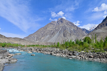 Beautiful Scenery of Gupis Valley in Ghizer District, Gilgit-Baltistan, Pakistan