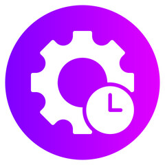 time management gradient icon