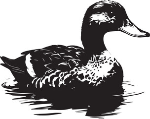 Duck, duck on the water, duck head, Vector Illustration, SVG