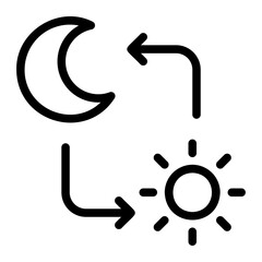 day and night line icon