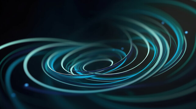 Modern digital abstract 3D background. Copy space. Based on Generative AI © Yeti Studio
