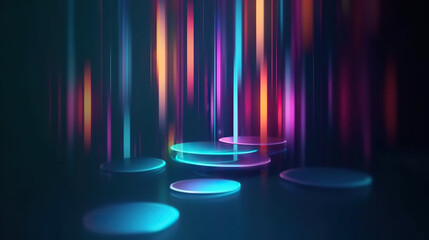 Modern digital abstract 3D background. Copy space. Based on Generative AI
