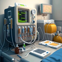 digital monitor, dialysis machine