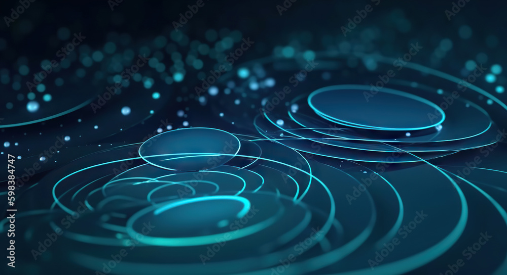 Poster modern digital abstract 3d background. copy space. based on generative ai