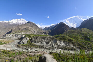 Dramatic Landscape of Karakoram Mountains Range in Northern Pakistan
