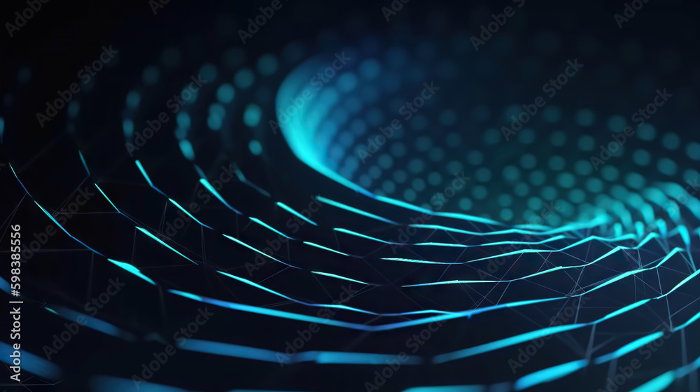 Poster modern digital abstract 3d background. copy space. based on generative ai