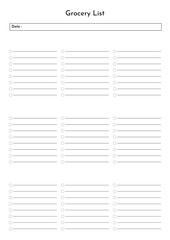 Grocery List