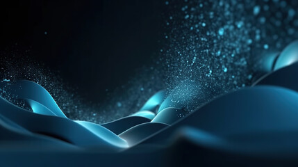 Modern digital abstract 3D background. Copy space. Based on Generative AI