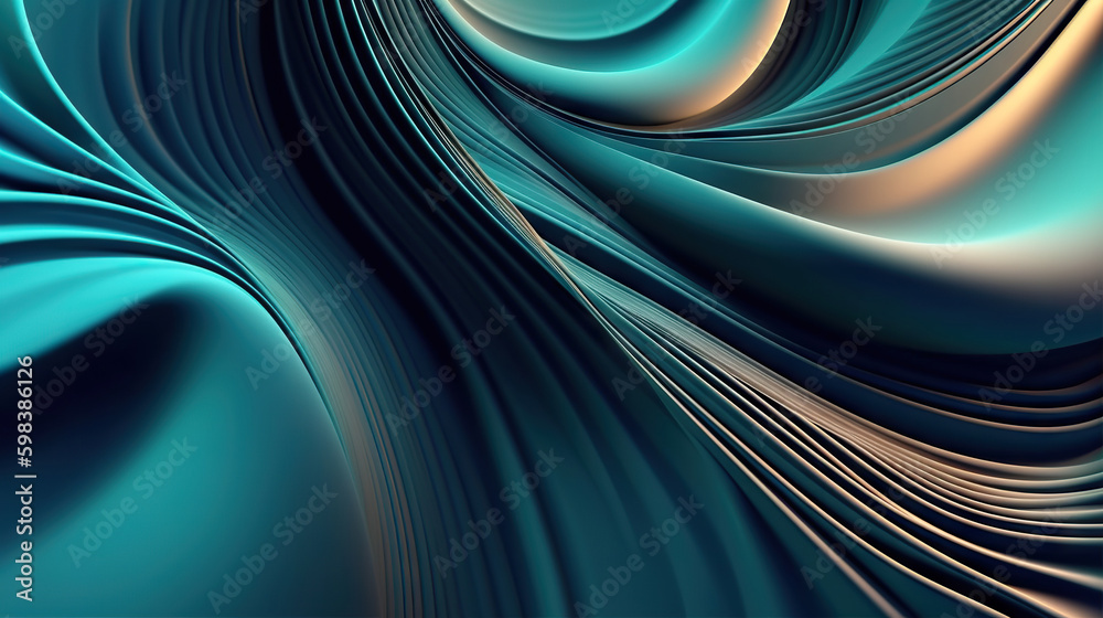 Poster modern digital abstract 3d background. copy space. based on generative ai