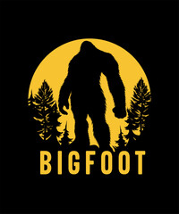 Best bigfoot dad ever vector tshirt design
