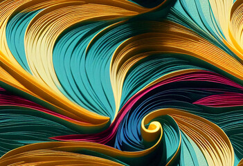 Fototapeta premium Seamless Quilled Paper Art