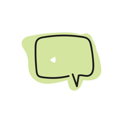 speech bubble and message simple icon