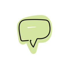 speech bubble and message simple icon