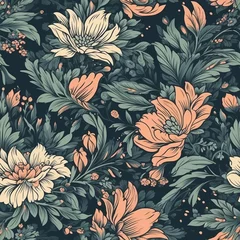 Möbelaufkleber seamless floral pattern © NRdS