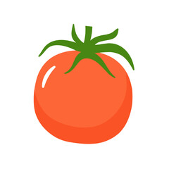 Vegetable. Tomato. Vector illustration in a flat style.